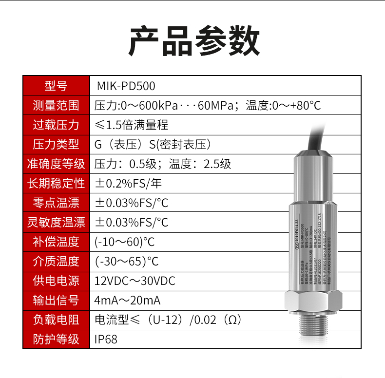 溫度壓力一體變送器參數(shù)